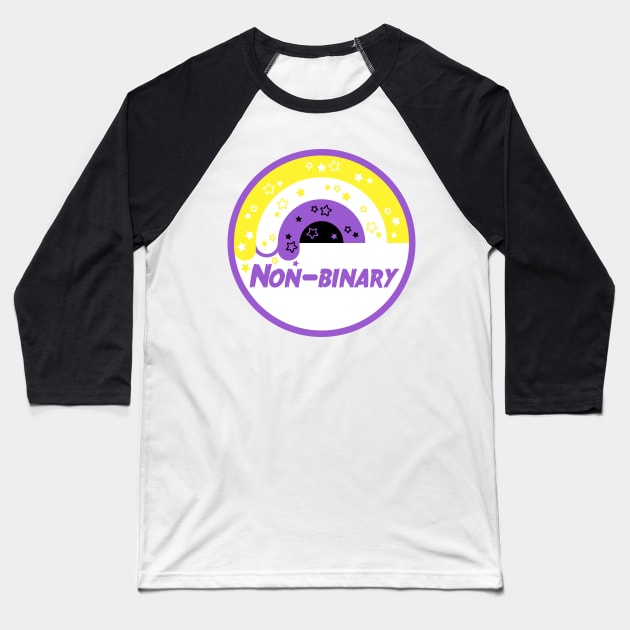 Rainbow Orb [nonbinary] Baseball T-Shirt by deadbeatprince typography